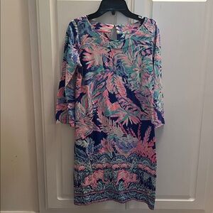 Lilly Pulitzer Bay Dress XS Sunset Safari Engineered
